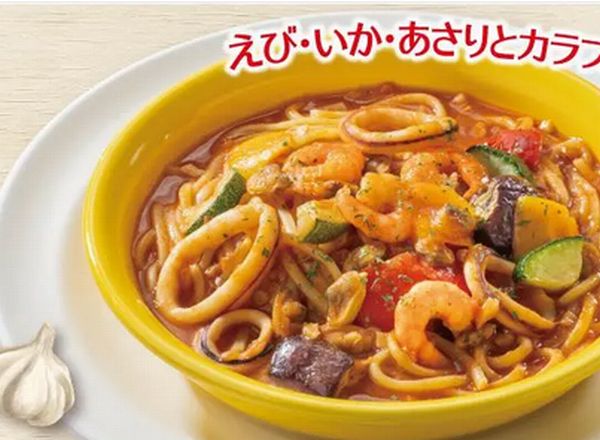 シーフードトマトスープパスタ