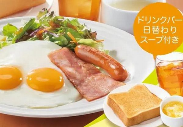 目玉焼き＆ベーコンソーセージセット