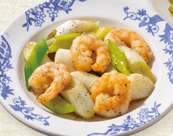 海老の黒胡椒ねぎ塩炒め(小皿)